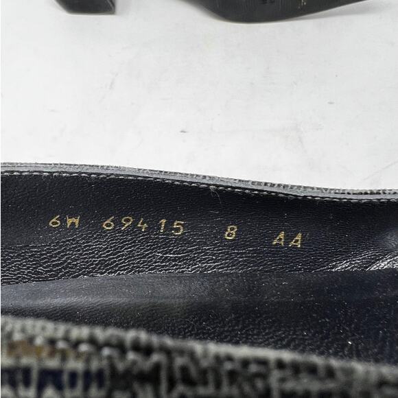 Stuart Weitzman Pump Women's Closed Toe Heels Shoes Faux Leather Black Size‎ 6W - Picture 7 of 8